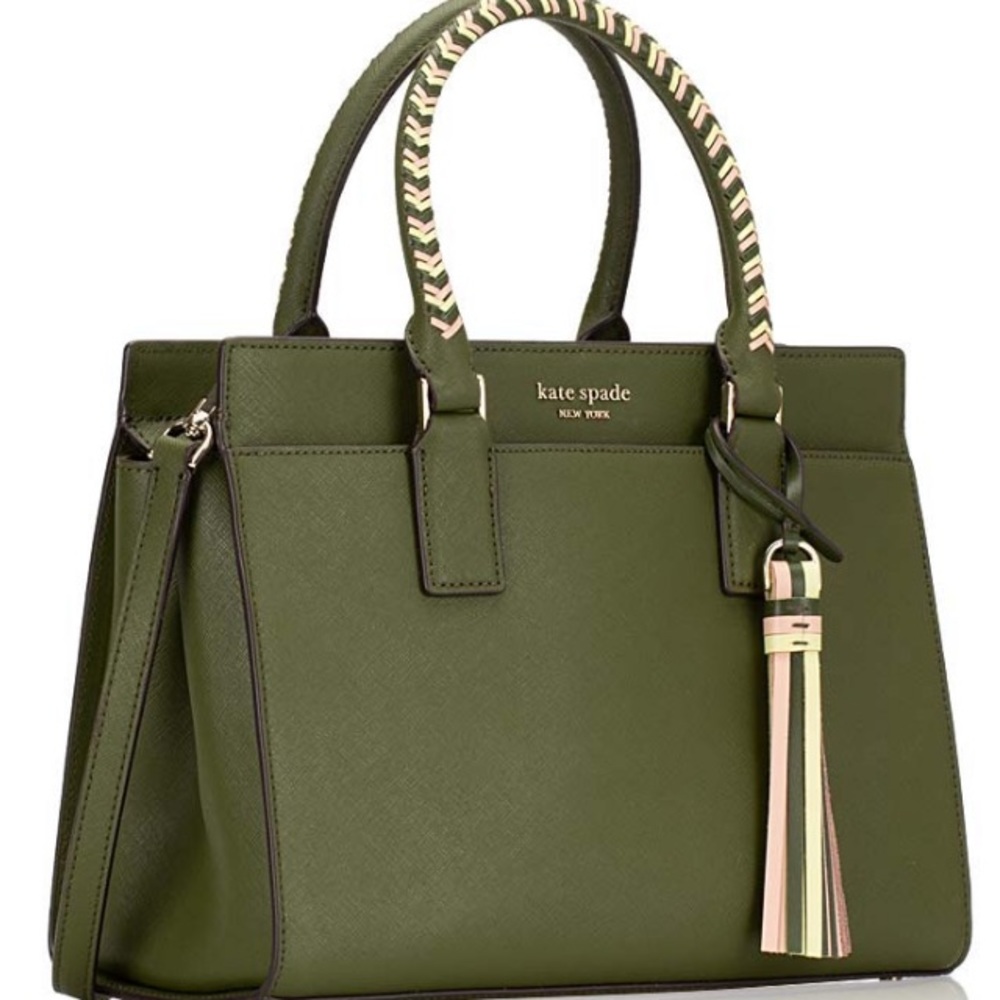 Kate spade Cameron woven sapling green satchel - Picture 4 of 6